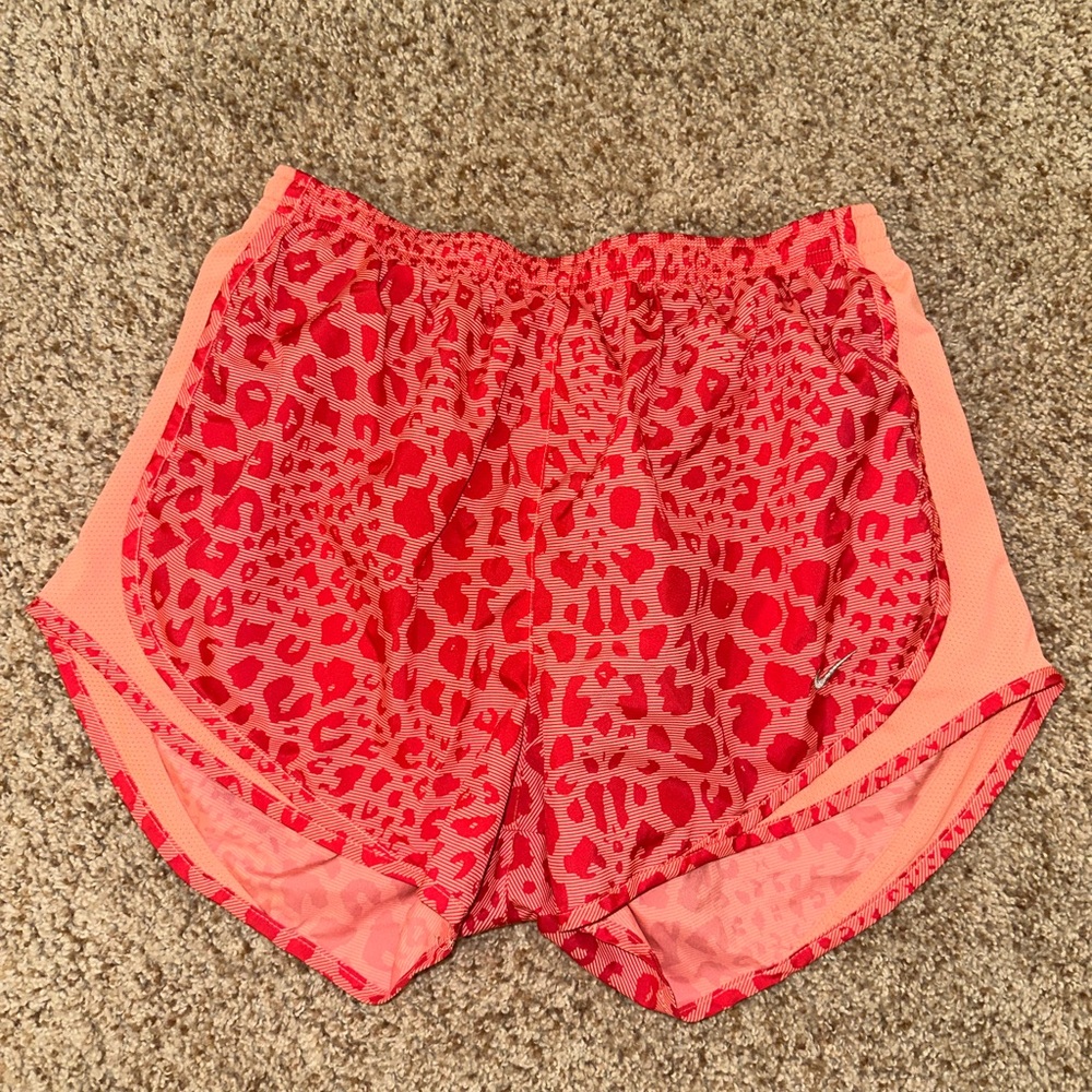 Nike Red Leopard Print Athletic Shorts | Tempo